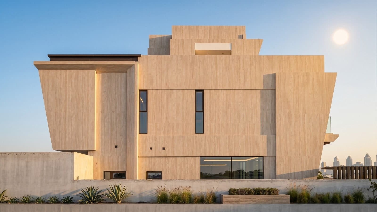 The side elevation along its full length