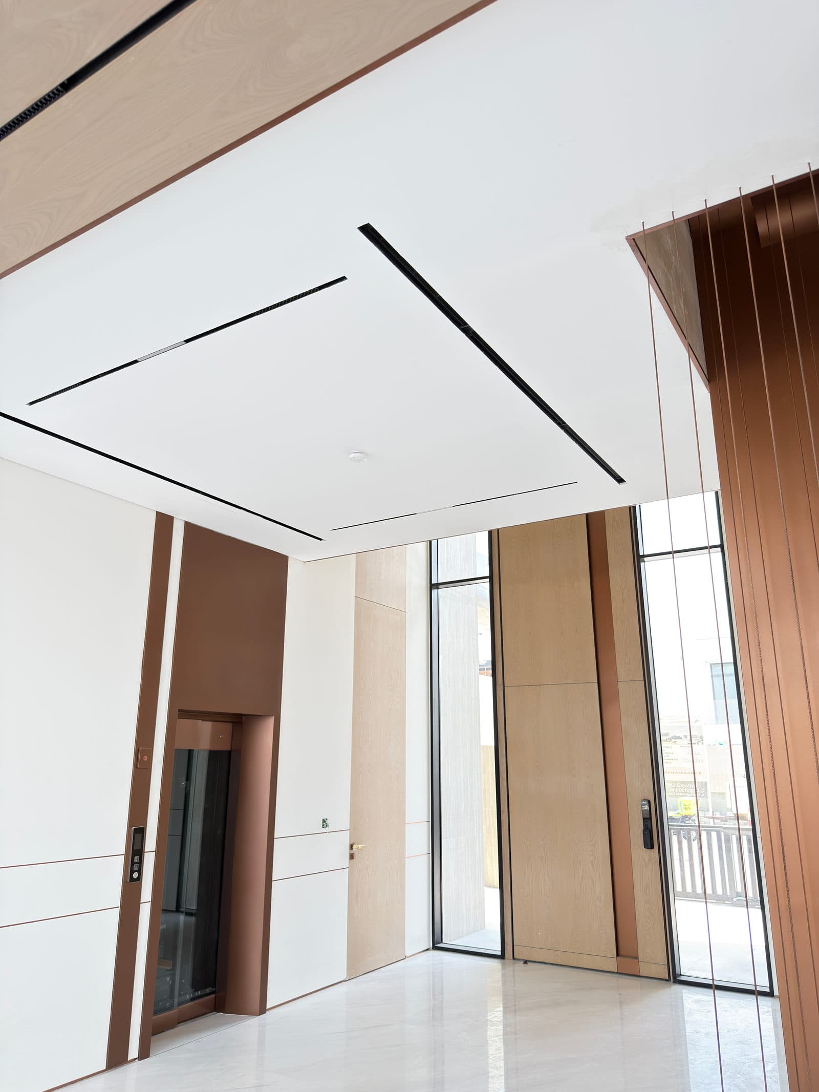 The lift lobby and its surround